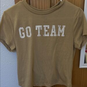Wild Fable Tan 'Go Team' Short Sleeve Tee